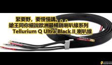 鎗王同你細說歐洲最暢銷喇叭線系列 - Tellurium Q Ultra Black II