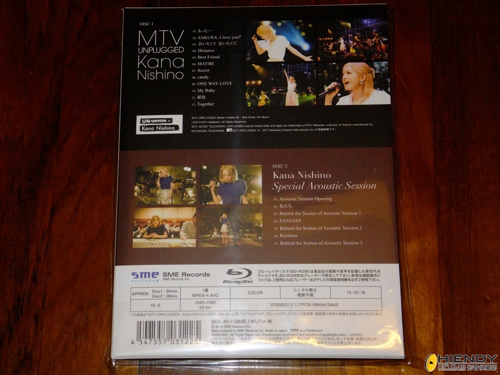 Mtv Unplugged Kana Nishino 西野カナ 初回日版blu Ray 實物圖 Hiendy Com 影音俱樂部 Powered By Discuz