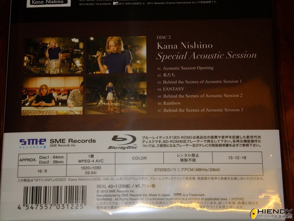 Mtv Unplugged Kana Nishino 西野カナ 初回日版blu Ray 實物圖 Hiendy Com 影音俱樂部 Powered By Discuz