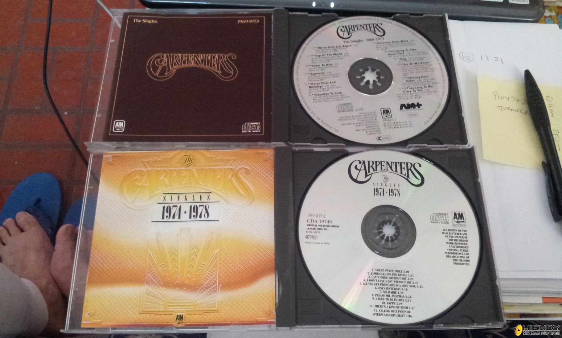 Carpenters singles 1 &amp; 2.jpg