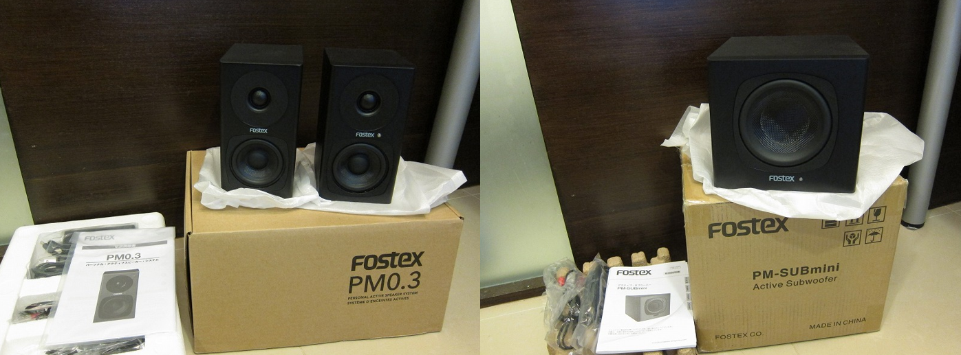 FOSTEX PM0.3 監聽喇叭與PM-SUBmini 有源低音炮- Hiendy二手買賣區