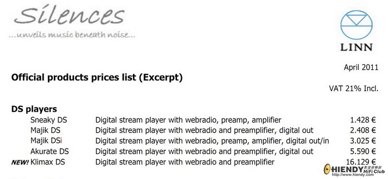 Linn Price List - Silences.be 2011 May.jpg